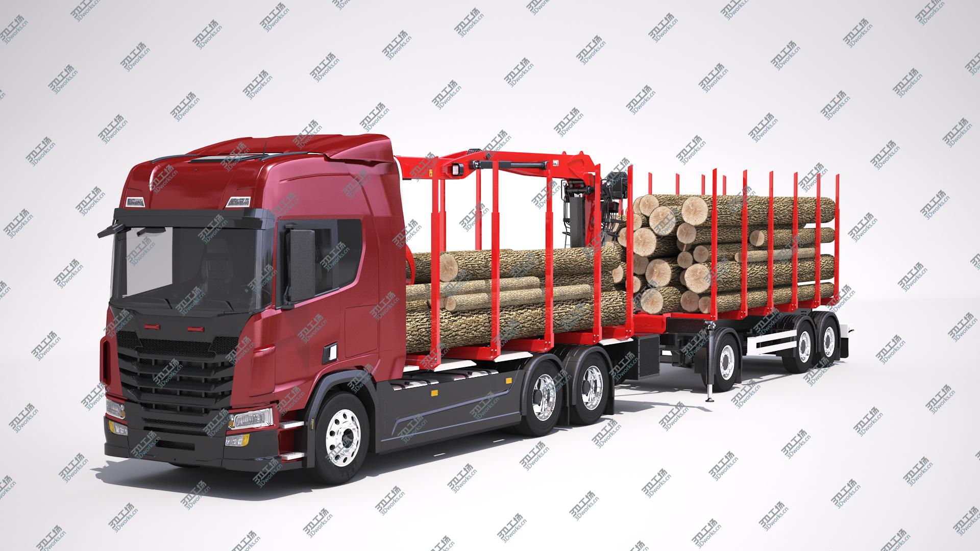 images/goods_img/20210313/3D Generic Logging Truck and Trailer/2.jpg